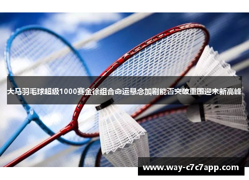 大马羽毛球超级1000赛金徐组合命运悬念加剧能否突破重围迎来新高峰 大马羽毛球超级1000赛金徐组合命运悬念加剧能否突破重围迎来新高峰